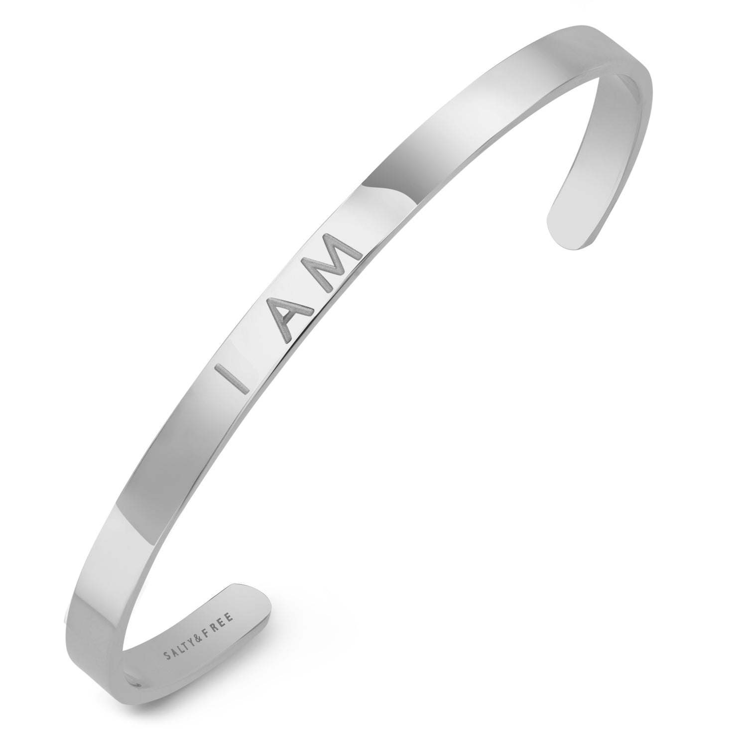 Mantra Cuff I AM Gold Silver Bracelet