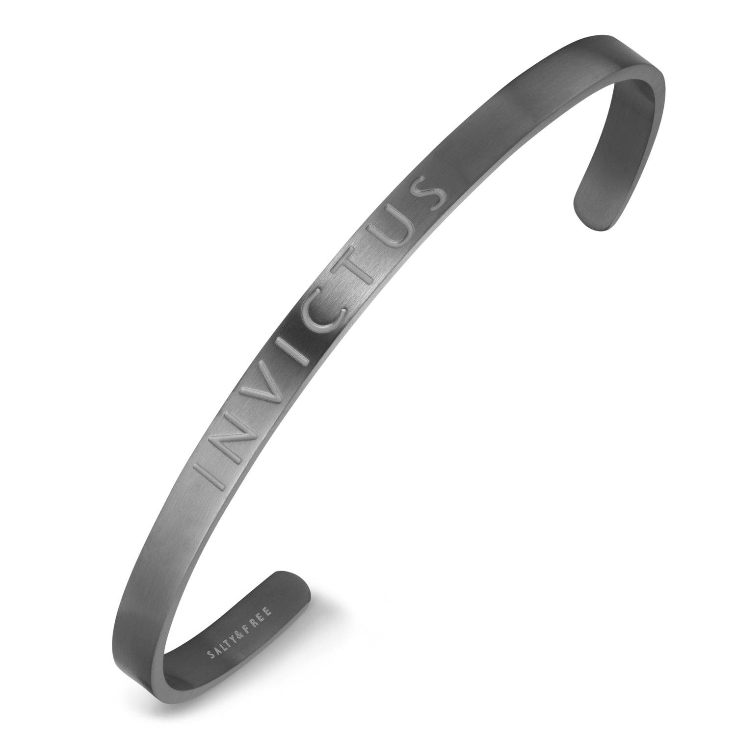 Moon Grey Mantra Cuff Invictus | Salty & Free Jewelry
