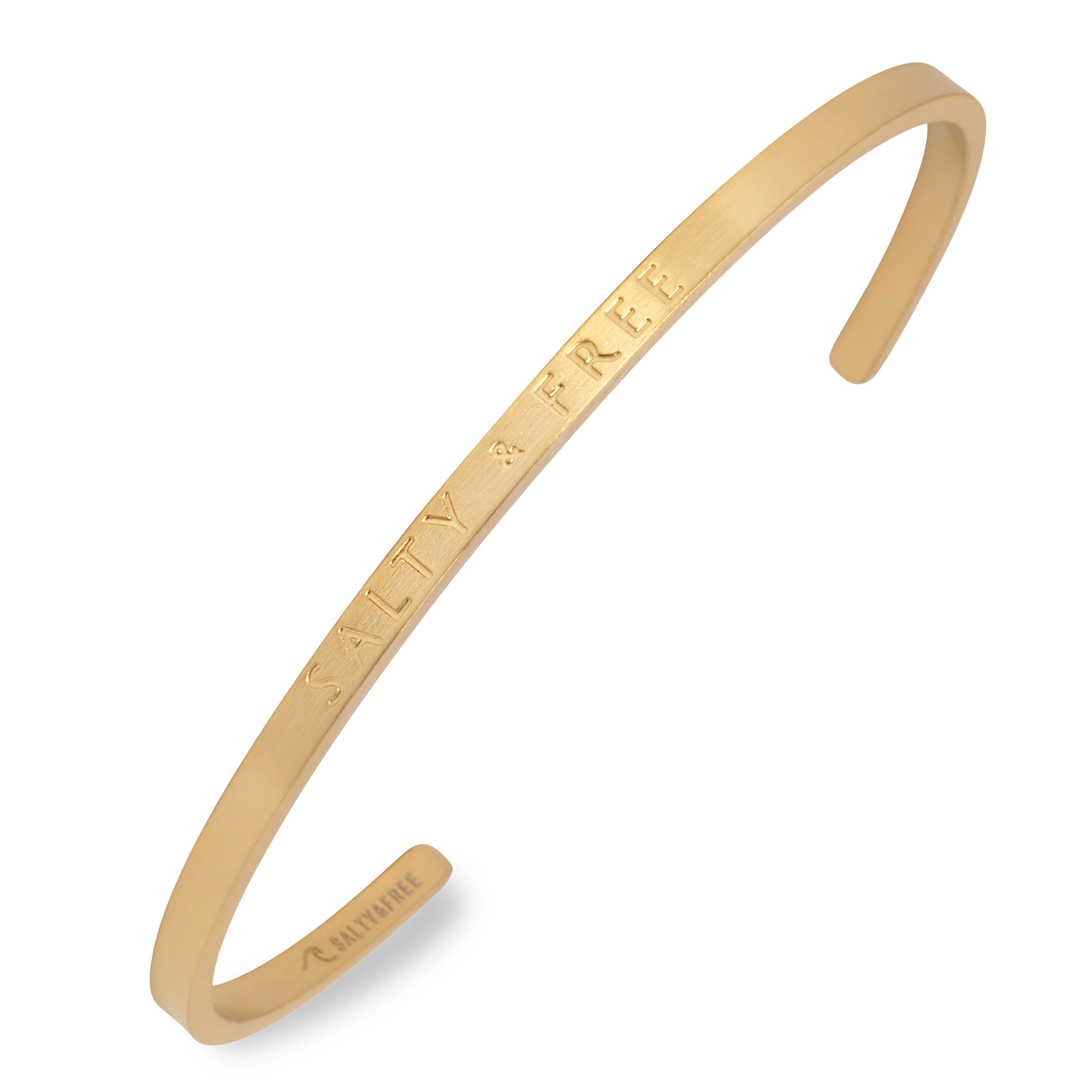 Mantra Cuff | Gold Cuff Bracelet | Salty & Free Jewelry