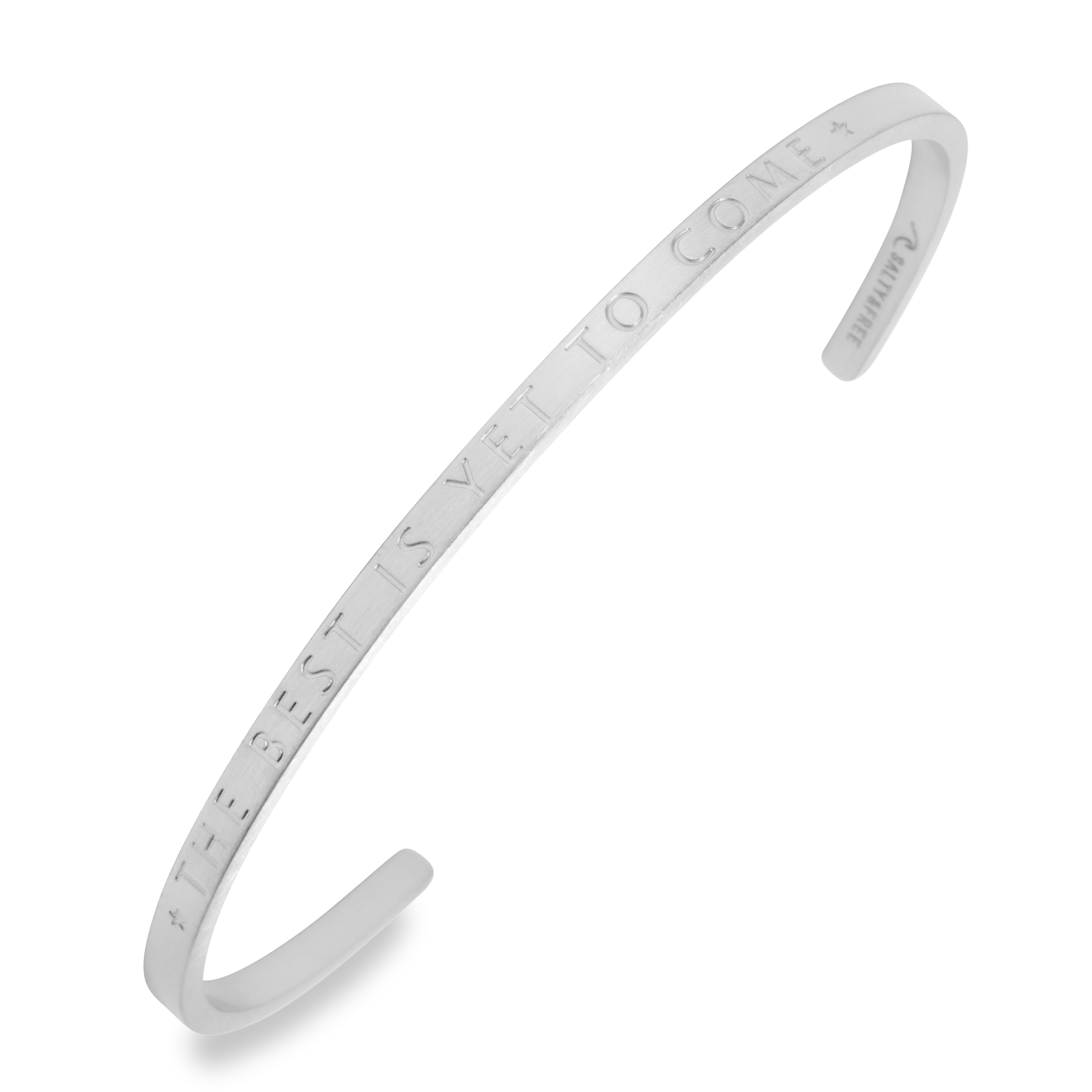 Mantra Cuff the Best is yet to come | Silver Bracelet | Salty & Free Jewelry