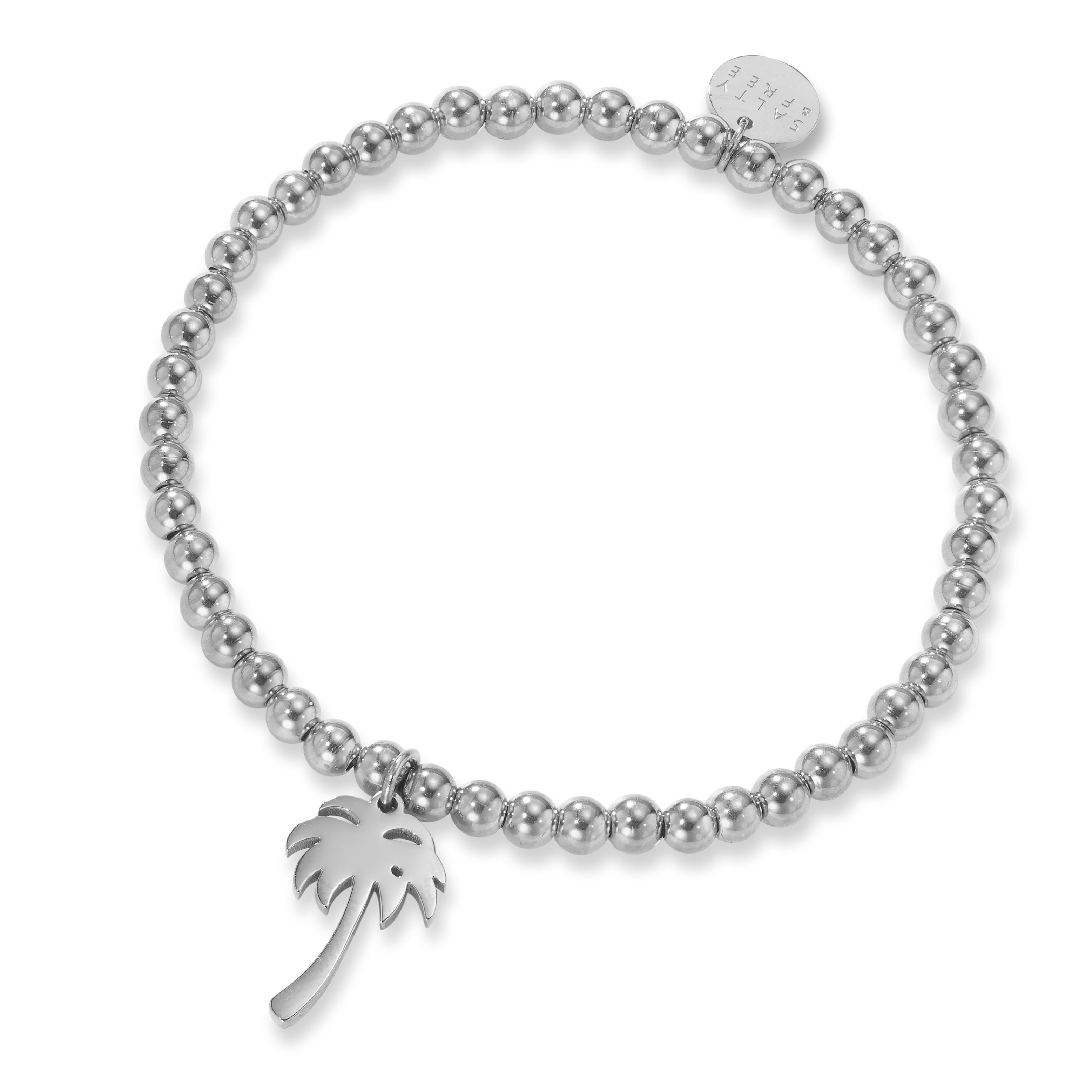 Radiance  Silver Beads Bracelet Palmtree Paradise | Salty & Free Jewelry