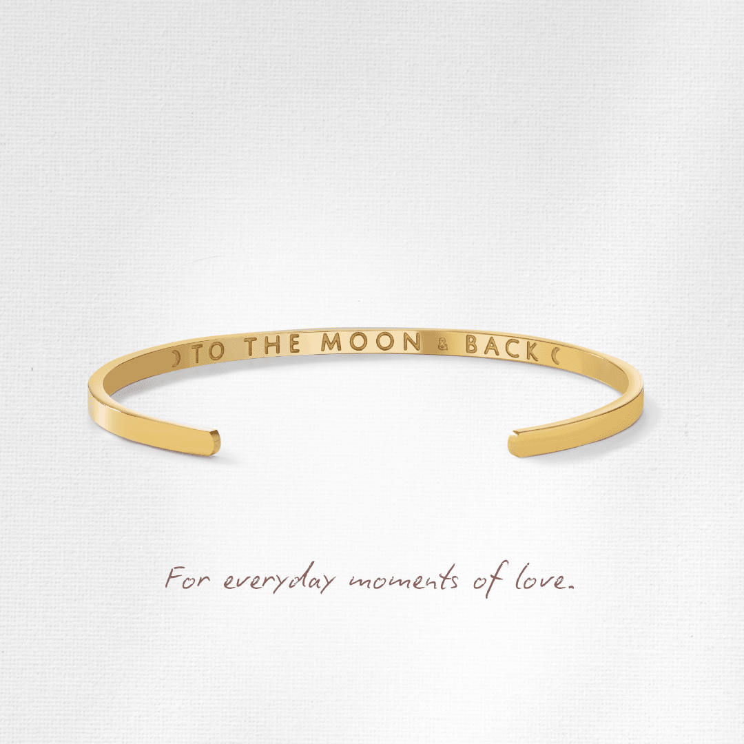 Mantra Cuff TO THE MOON & BACK