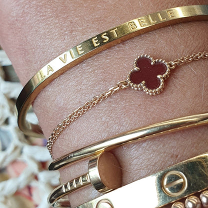 Mantra Cuff LA VIE EST BELLE