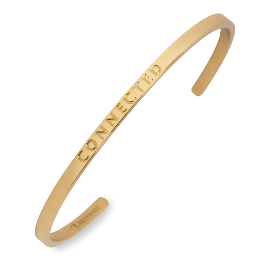 Gold shiny CONNECTED Mantra Cuffs