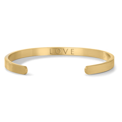 Mantra Cuff LOVE Gold Mat | Salty & Free Jewelry