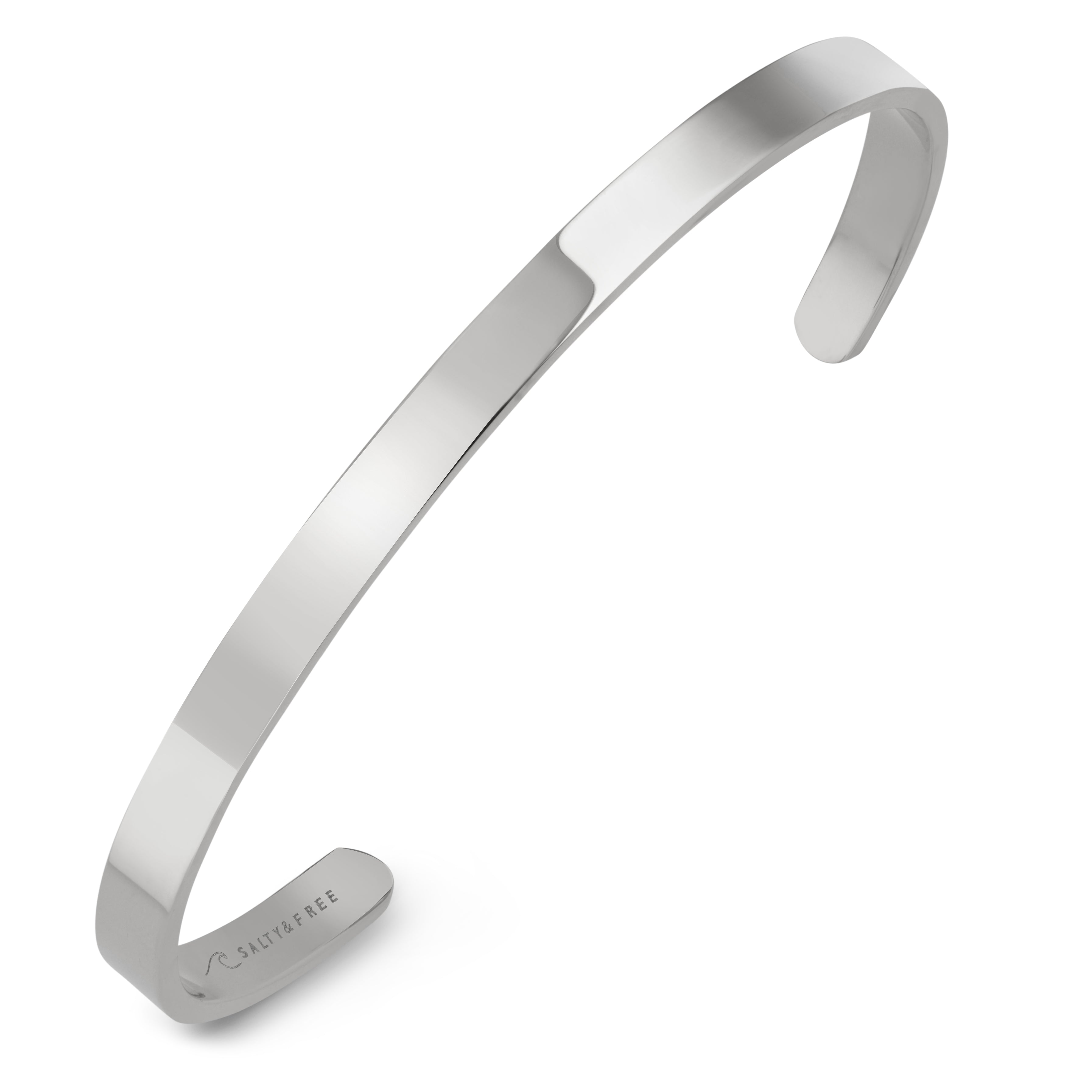 Mantra Cuff LOVE Silver Shiny | Salty &amp; Free Jewelry