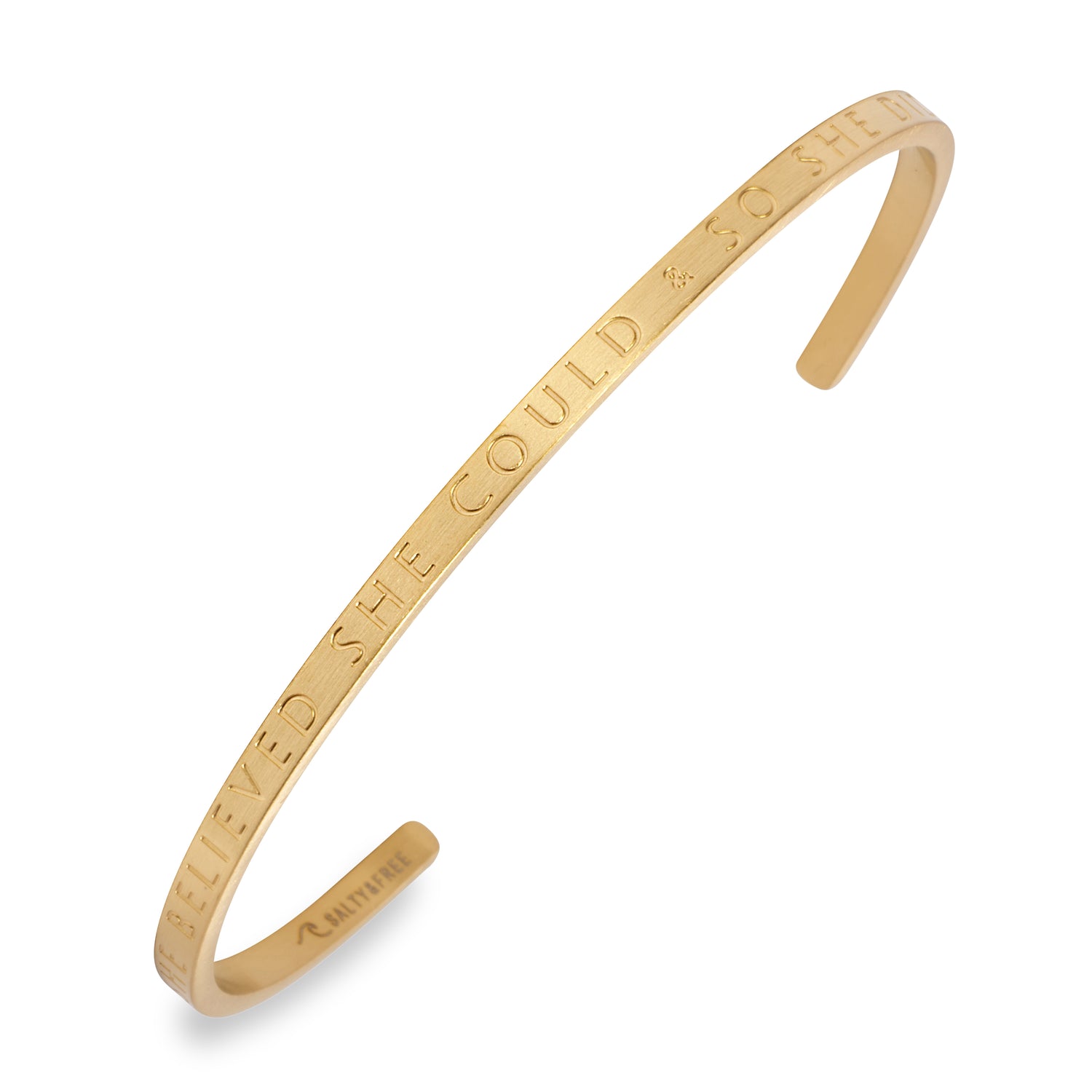 Mantra Cuff SHE BELIVED SHE COULD &amp; SO SHE DID