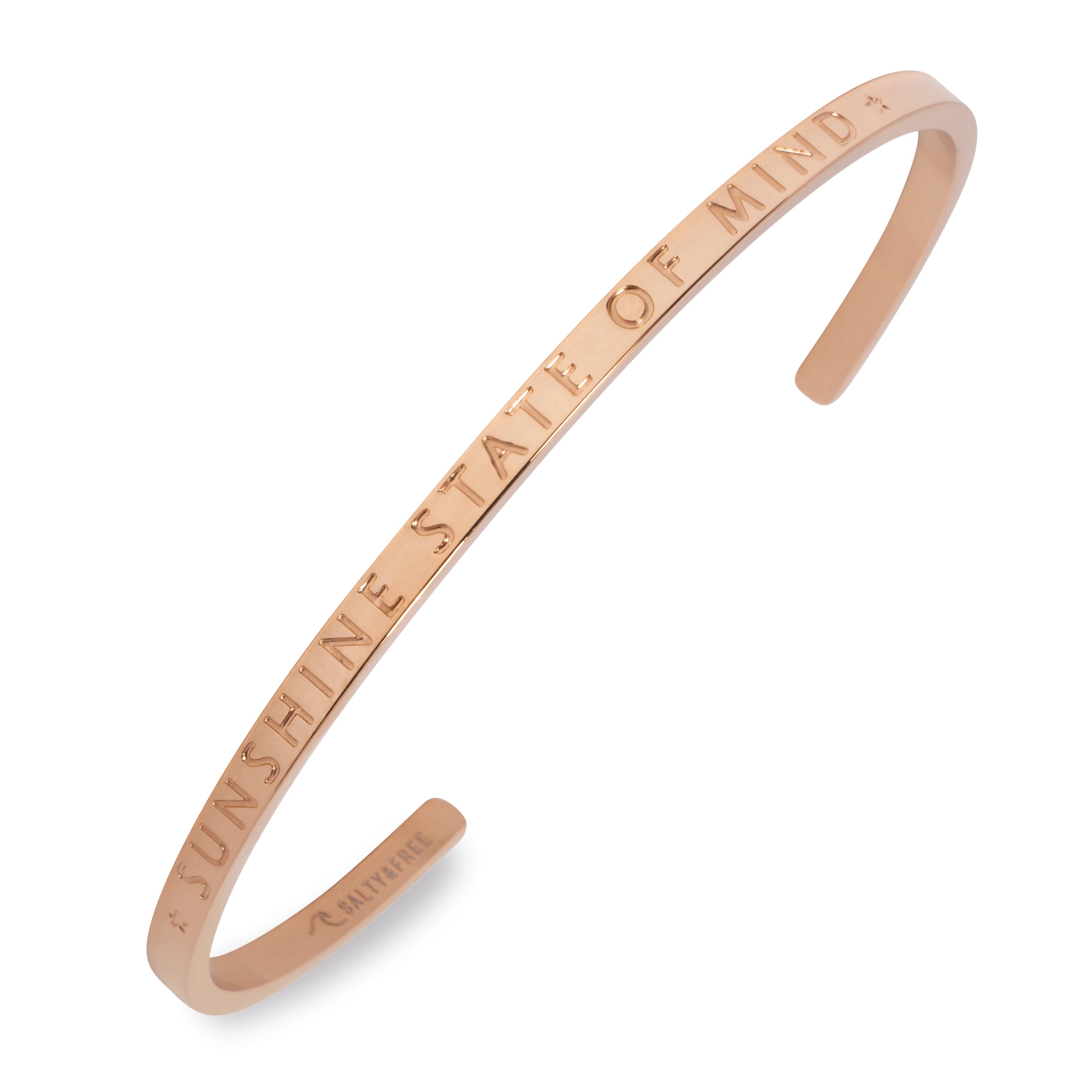 Mantra Cuff Sunshine State of Mind | Rosegold Bracelet | Salty &amp; Free Jewelry