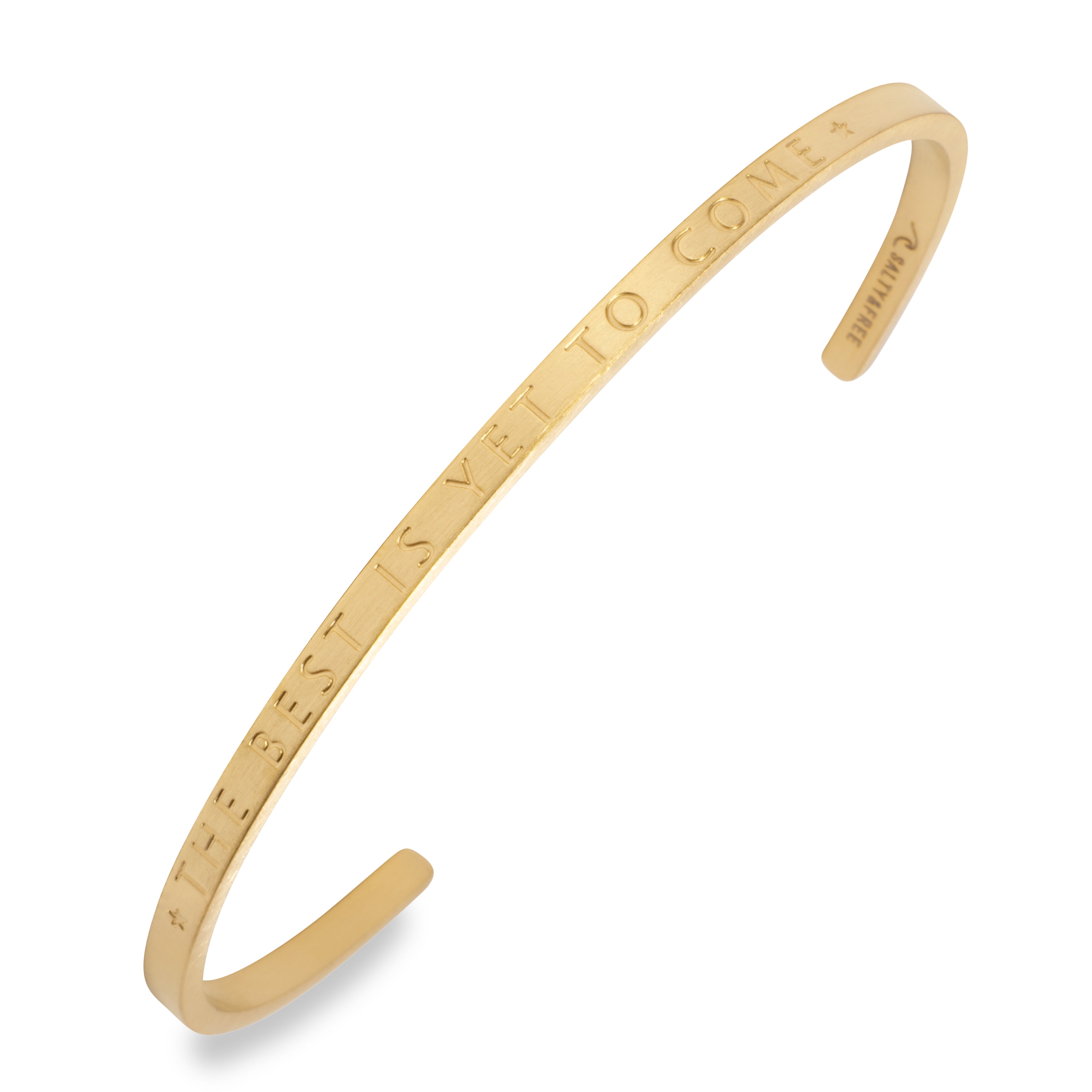 Mantra Cuff the Best is yet to come | Gold Shiny Bracelet | Salty &amp; Free Jewelry