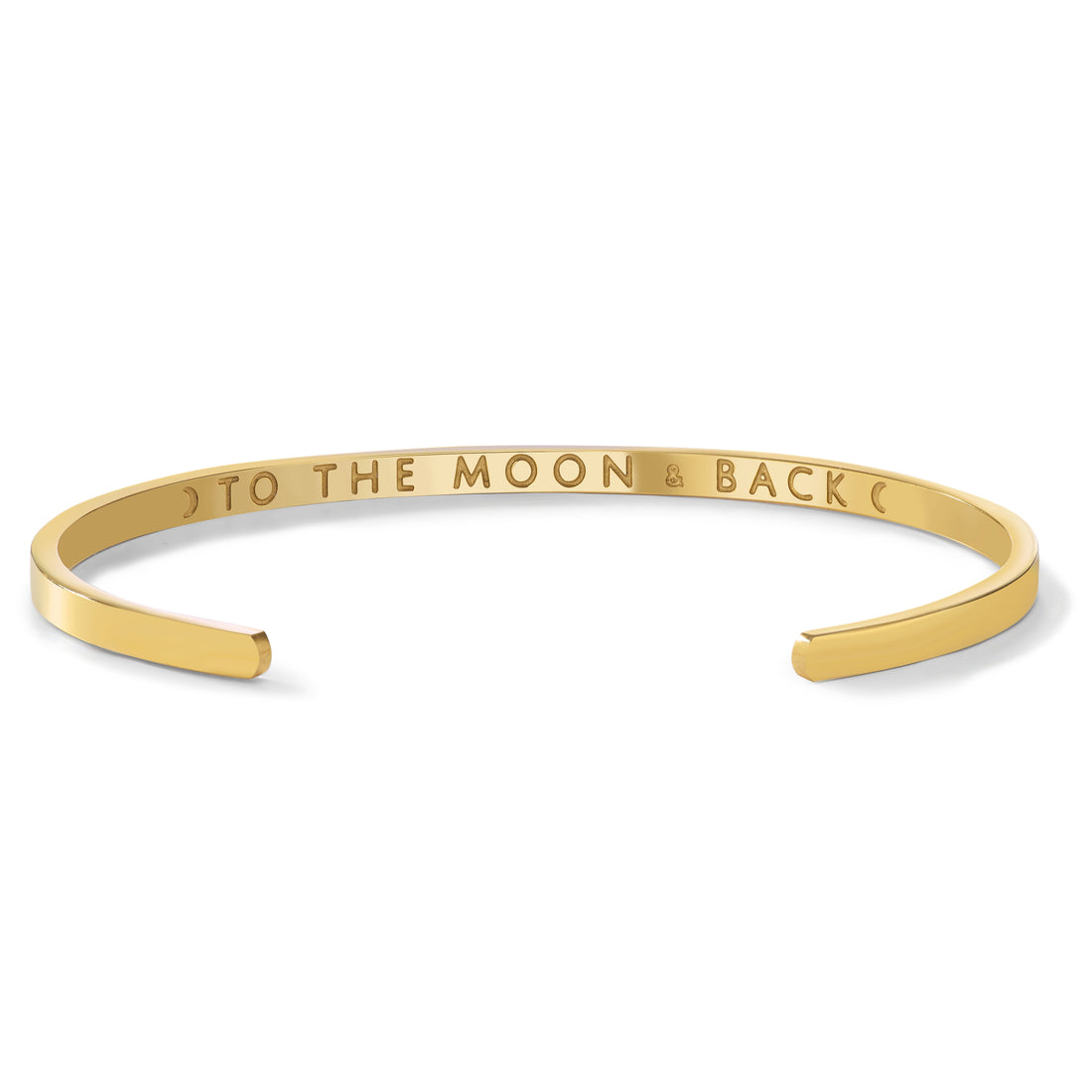 Mantra Cuff To The Moon Gold | Salty &amp; Free Jewelry
