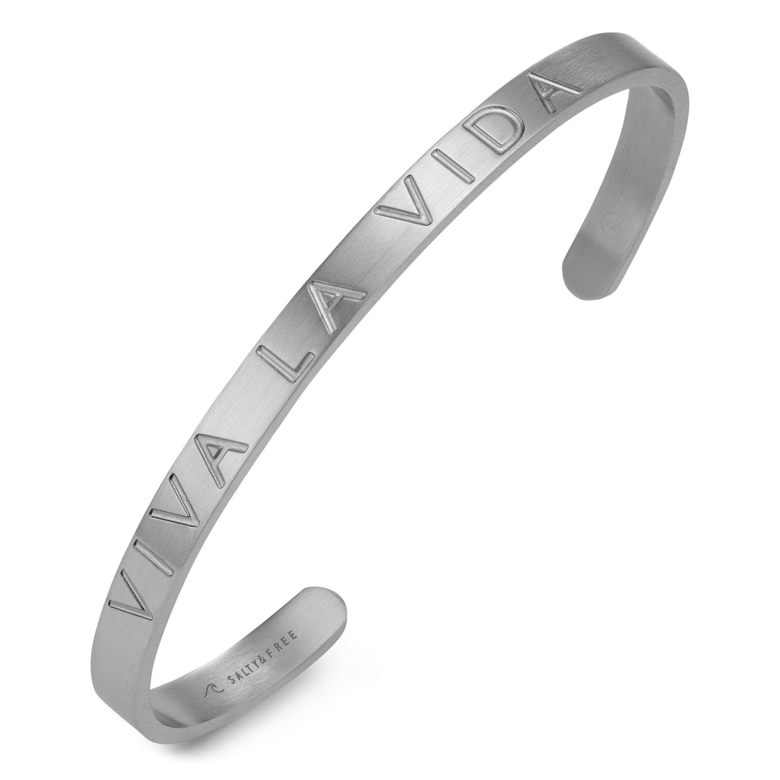 Mantra Cuff Viva la vida | Silver Bracelet | Salty &amp; Free jewelry